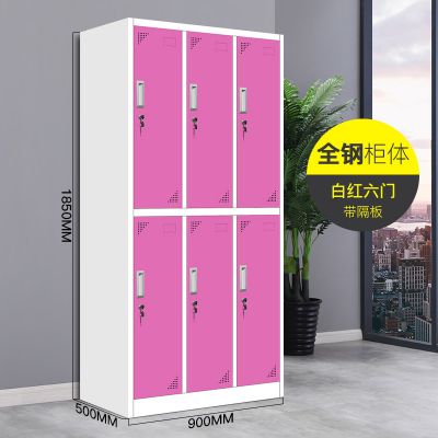 XW-六门更衣柜-白红