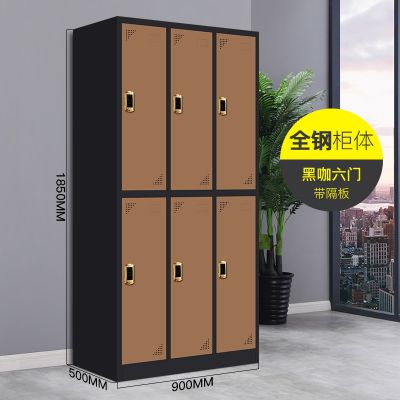 XW-六门更衣柜-黑咖